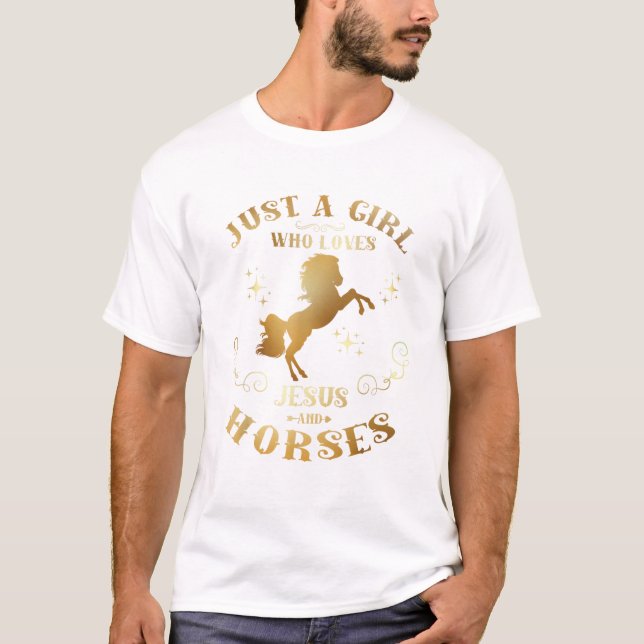 T-shirt Jesus And Horses Horse (Devant)