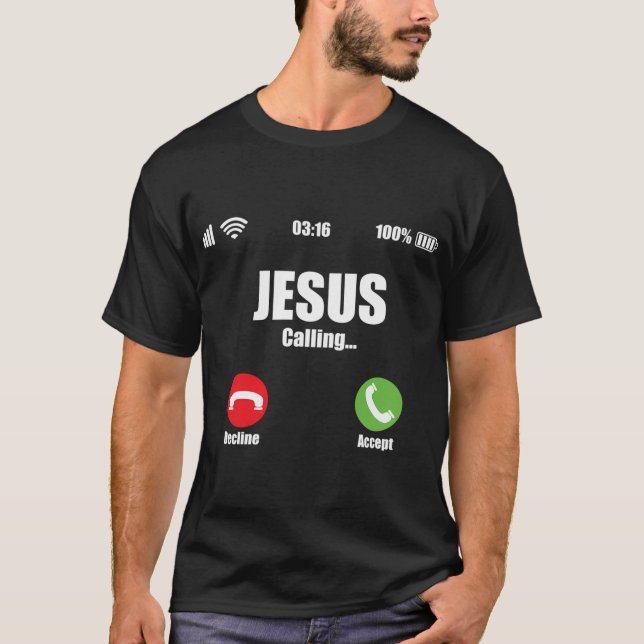 T-shirt Jésus Appelle Chemise Croix Chrétienne Moderne Bel (Devant)
