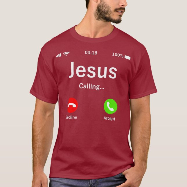 T-shirt Jésus Appelle Chrétien (Devant)