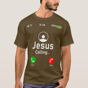 T-shirt Jésus appelle Funny Jésus Christ Téléphone Cadeau