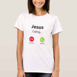 T-shirt Jésus Appelle Un Appel Téléphonique Entrant Pour C