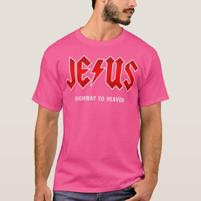 T-shirt Jesus - Autoroute Vers Le Ciel - Hard Rocker Devou (Devant)