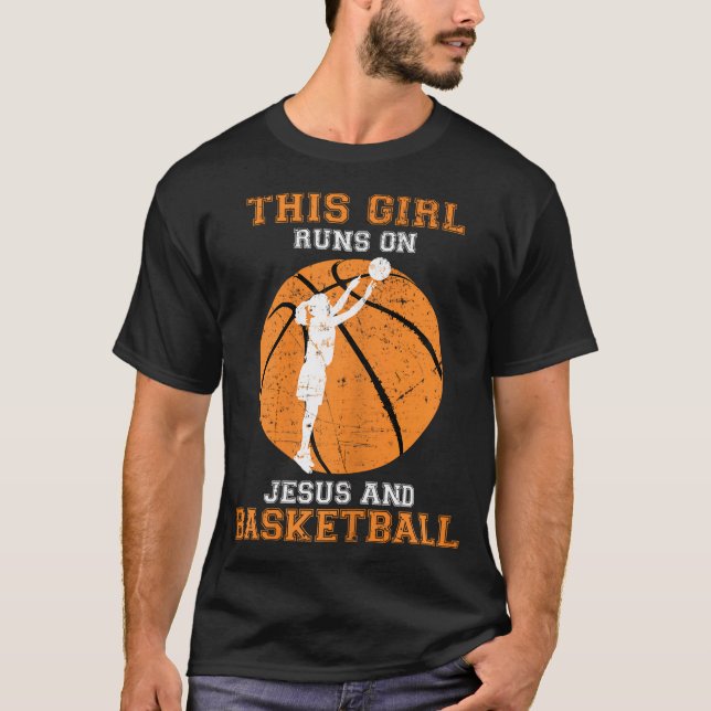 T-shirt Jésus Basketball dit des cadeaux chrétiens Ado fil (Devant)