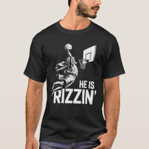 T-shirt Jésus Basketball Il Est Drôle Rizzin' Chrétien 