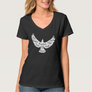 T-shirt Jésus Bible Colombe Blanche Cœur Citation Chrétien