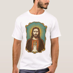 T-shirt Jésus Bouchon de Vin Cassé Bouteille Sommelier Par