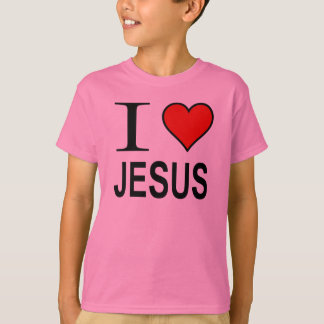 T-shirt Jésus cadeaux J'aime Jésus en chemise bio