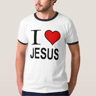T-shirt Jésus Cadeaux J'aime Jésus Logo sur ragalan