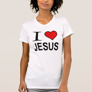 T-shirt Jésus cadeaux J'aime le logo de Jésus sur la chemi