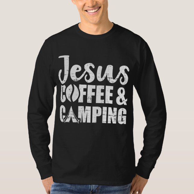 T-shirt Jesus Café et Camping (Devant)