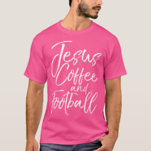 T-shirt Jésus Café Et Football Drôle Mignonne Chrétien