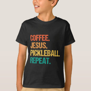 T-shirt Jésus café pickleball répéter église drôle pickle