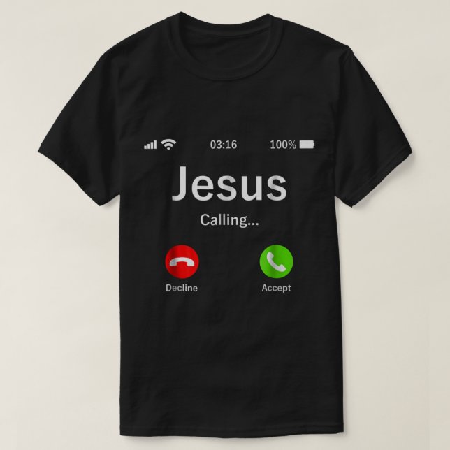 T-shirt Jesus Calling Faith Phone Design (Design devant)