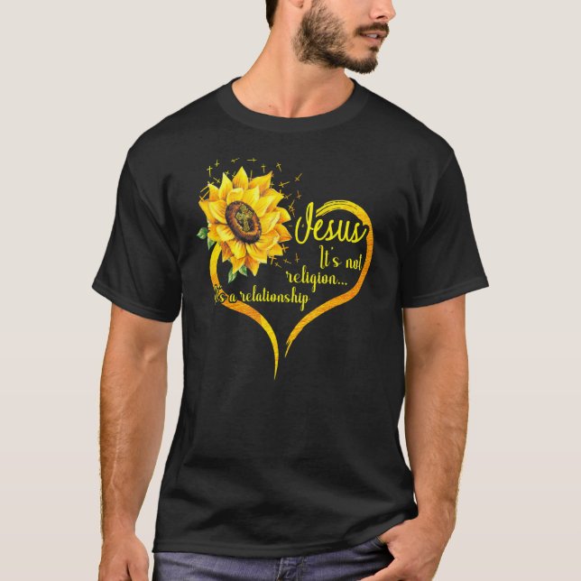 T-shirt Jésus Ce n'est pas une religion C'est une relation (Devant)