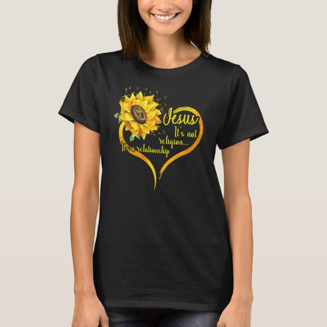 T-shirt Jésus Ce n'est pas une religion C'est une relation (Devant)