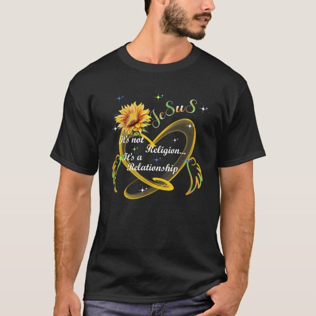 T-shirt Jésus Ce n'est pas une religion C'est une relation (Devant)