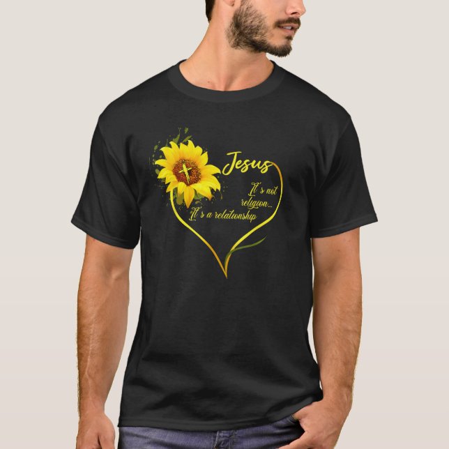 T-shirt Jésus Ce n'est pas une religion C'est une relation (Devant)