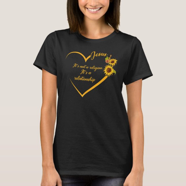 T-shirt Jésus Ce n'est pas une religion C'est une relation (Devant)
