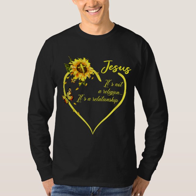 T-shirt Jésus Ce n'est pas une religion C'est une relation (Devant)