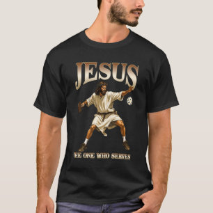 T-shirt Jésus Celui Qui Sert Joueur De Pickleball Sportif