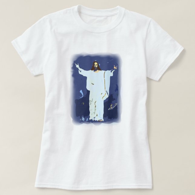 T-shirt Jésus Chemise de Pâques - Il Est Ressuscité Design (Design devant)