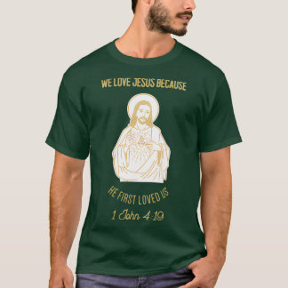 T-shirt Jésus Christ avec le dicton Nous vous aimons Jésus