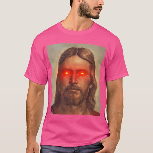 T-shirt Jésus Christ avec les yeux rouges (Devant)