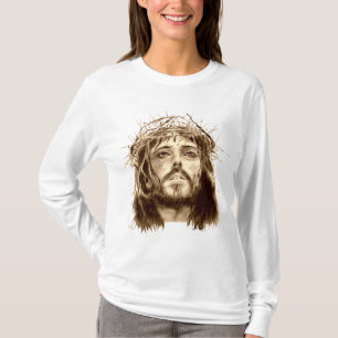T-shirt Jésus-Christ avec une couronne d'épines