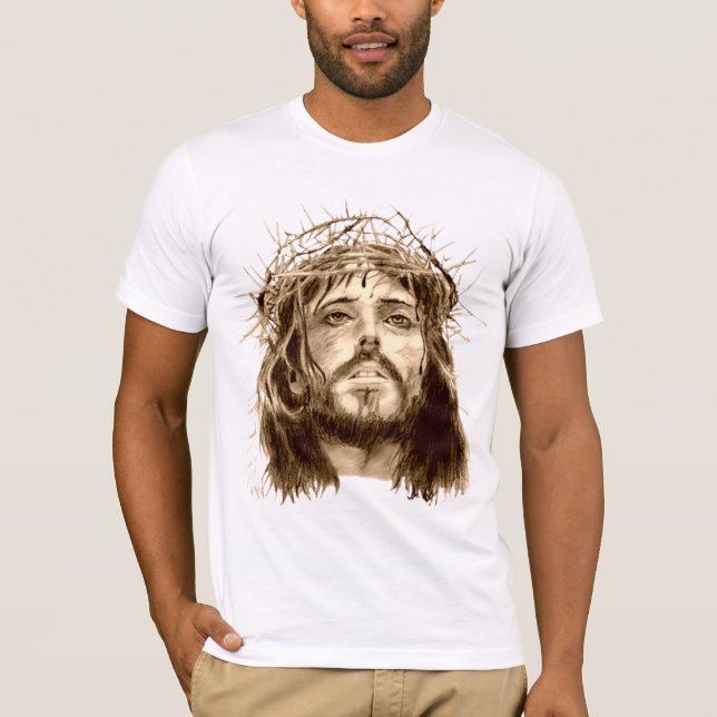 T-shirt Jésus-Christ avec une couronne des épines (Devant)