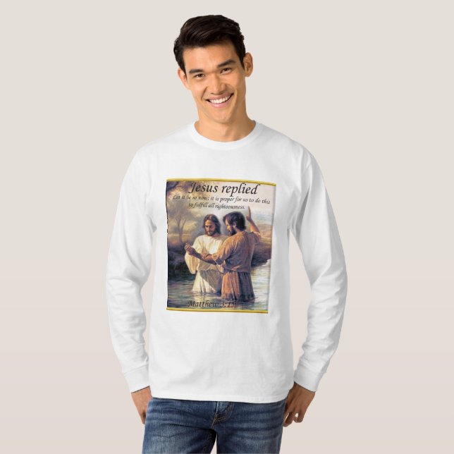 T-shirt Jésus Christ Baptême image un (Devant entier)
