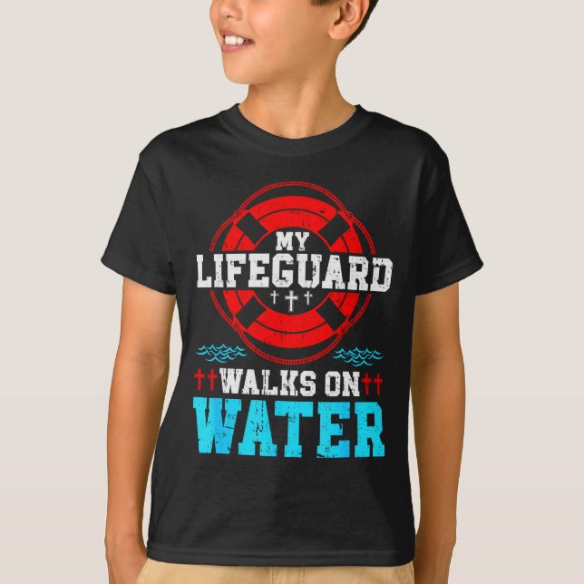 T-shirt Jesus Christ Christian My Walks On Water  (Devant)