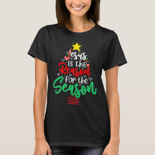 T-shirt Jésus Christ est la raison de l'arbre de Noël Xmas