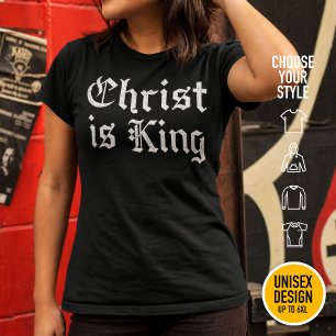 T-shirt Jésus-Christ est Roi Gothique Art Grunge Blacklett