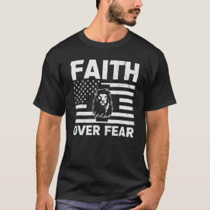T-shirt Jésus-Christ Foi sur la peur Lion Religieux De