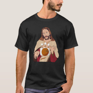 T-shirt Jesus Christ Funny Bowling Pins Bowler Religi
