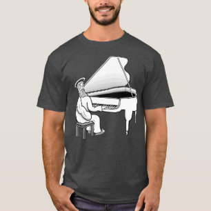 T-shirt Jésus Christ joue du piano à queue 