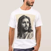 Jesus Christ - Portrait artisanal de charbon de bo