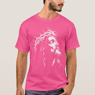 T-shirt Jésus Christ Portrait Crayon Art Bible Foi