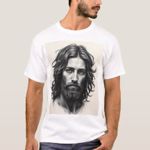 Jesus Christ - Portrait d'art du charbon de bois