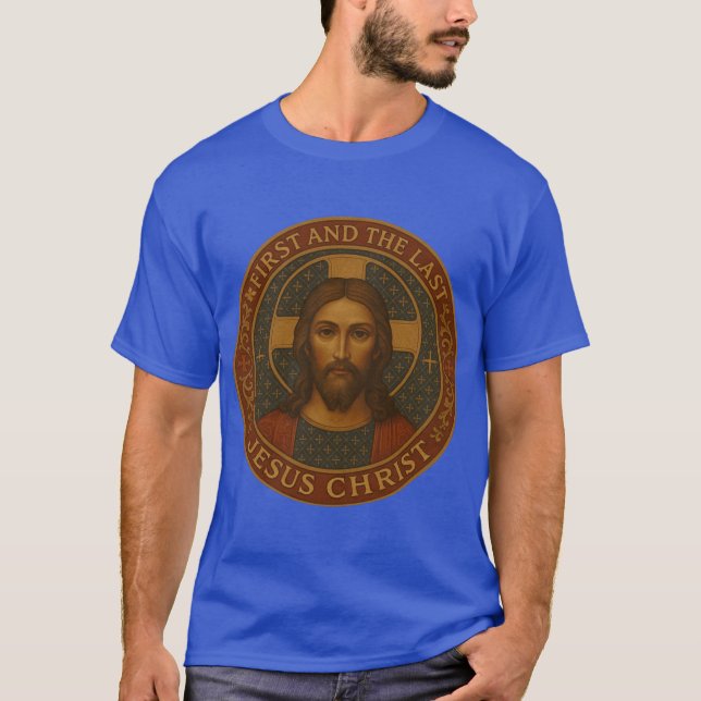 T-shirt Jésus-Christ Premier et dernier garçon (Devant)