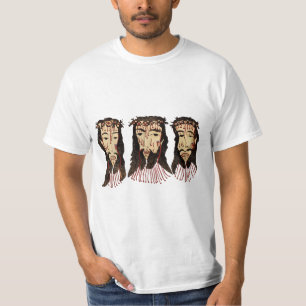 T-shirt Jésus Christ Thorn Couronne Art populaire Peinture