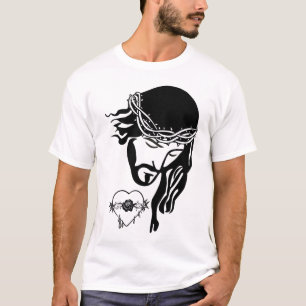 T-shirt Jésus Christ Thorns Bleeding Heart Art