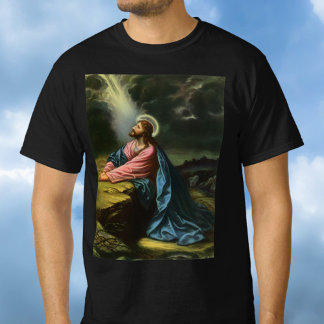 T-shirt Jésus-Christ vintage priant, jardin de Gethsémani
