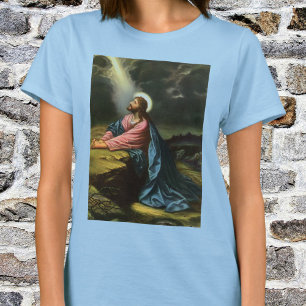 T-shirt Jésus-Christ vintage priant, jardin de Gethsémani
