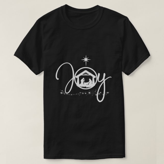T-shirt Jésus Christian Noël Joie Jésus Scène de la Nativi (Design devant)
