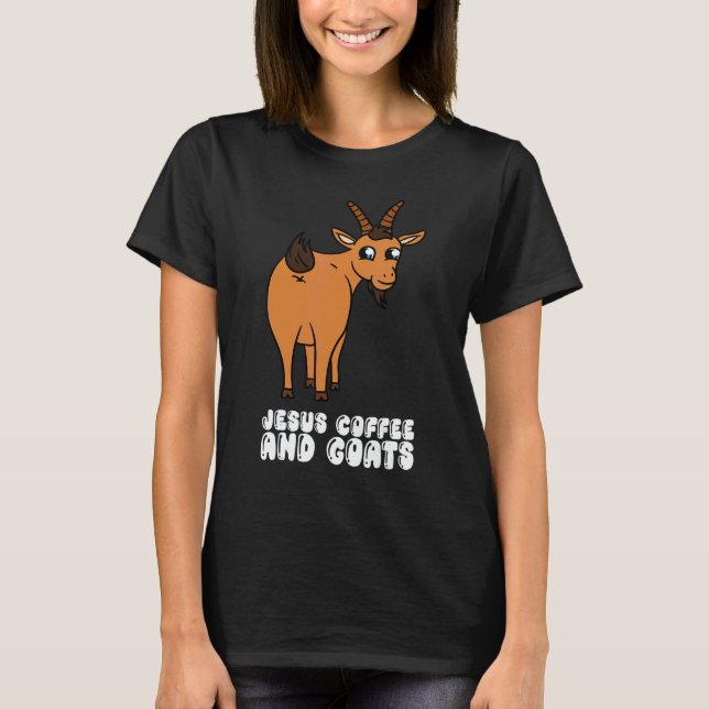 T-shirt Jesus Coffee And Goats (Devant)