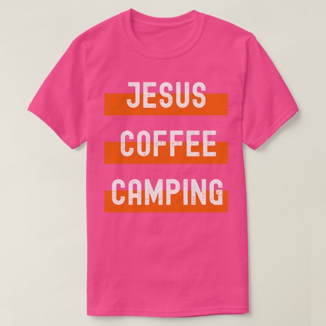 T-shirt Jesus Coffee Camping (Design devant)