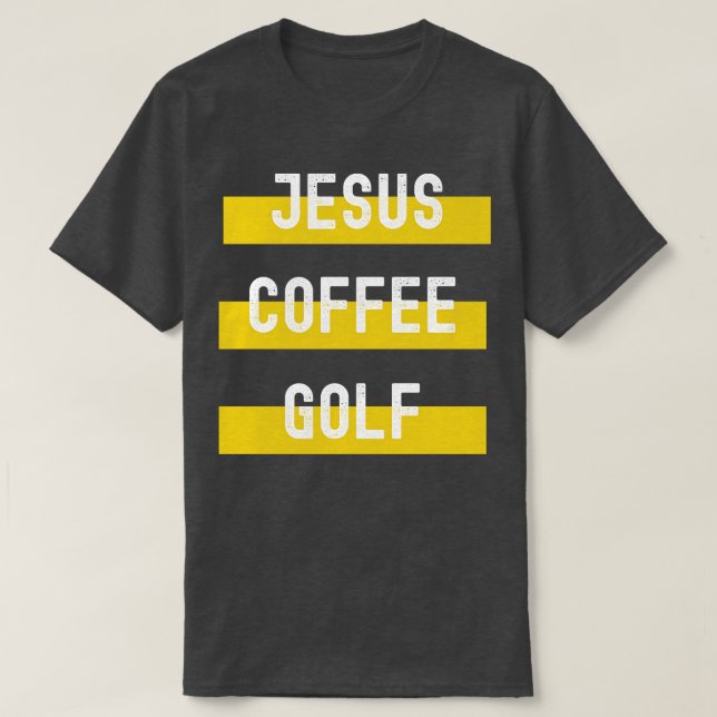 T-shirt Jesus Coffee Golf (Design devant)