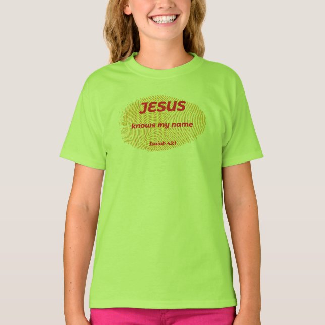T-SHIRT JÉSUS CONNAÎT MON NOM (Devant)