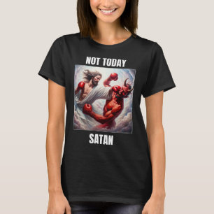 T-shirt Jésus Contre Satan Dans Un Match De Boxe - Pas Auj